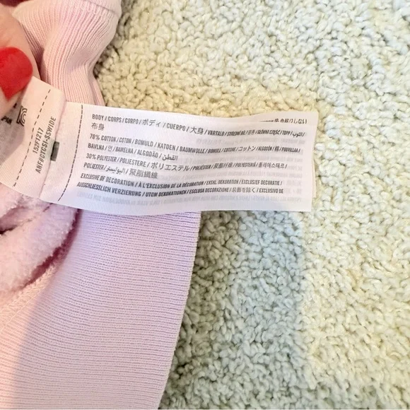 Abercrombie & Fitch Soft Max Essentials Light Pink Fleece Quarter-Zip - Large - Picture 4 of 6